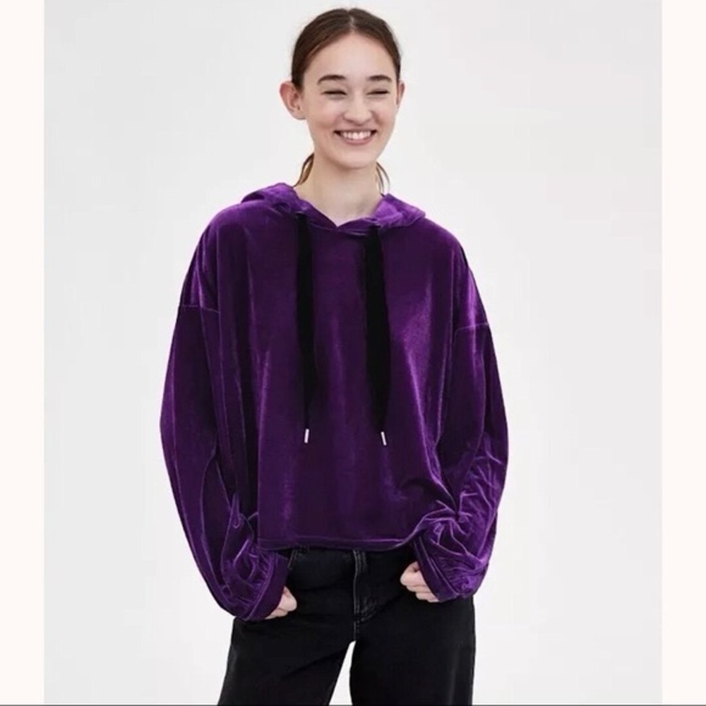Zara velvet sweatshirt